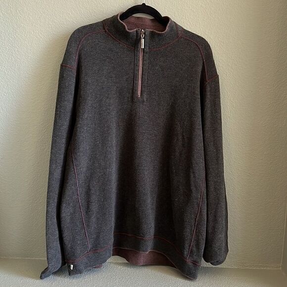 Tommy Bahama Reversible Half Zip Pullover - Picture 5 of 6